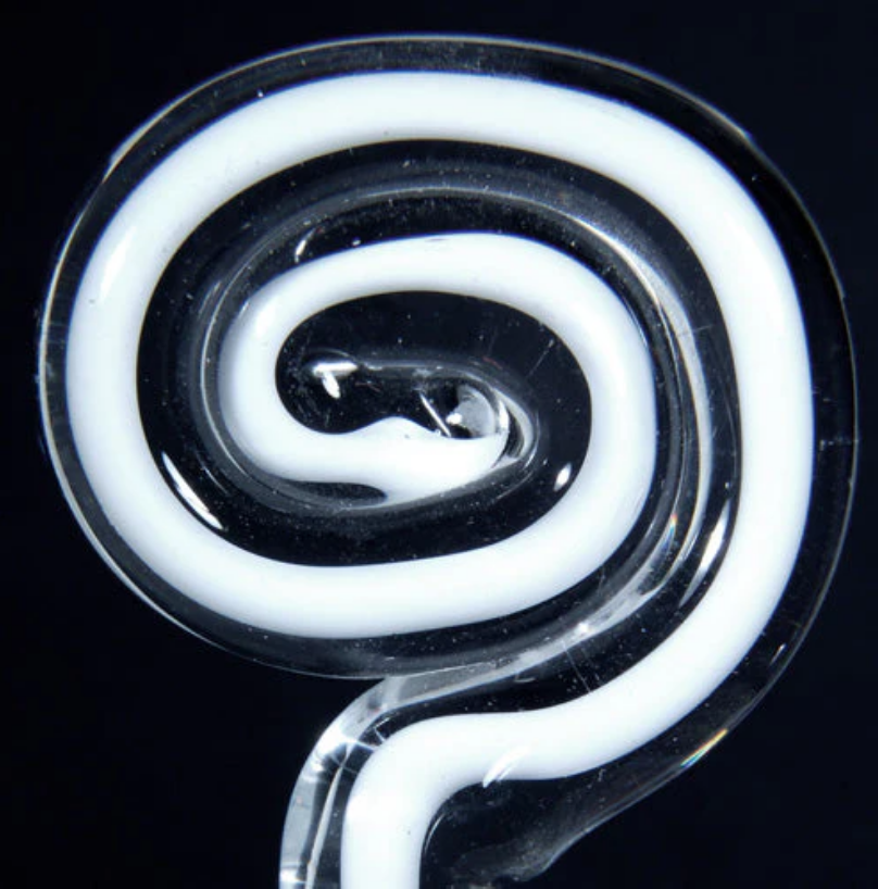 White Filigrana 4-6mm Effetre Glass Rods