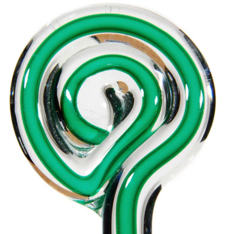Green w/white core Filigrana Effetre Glass Rod