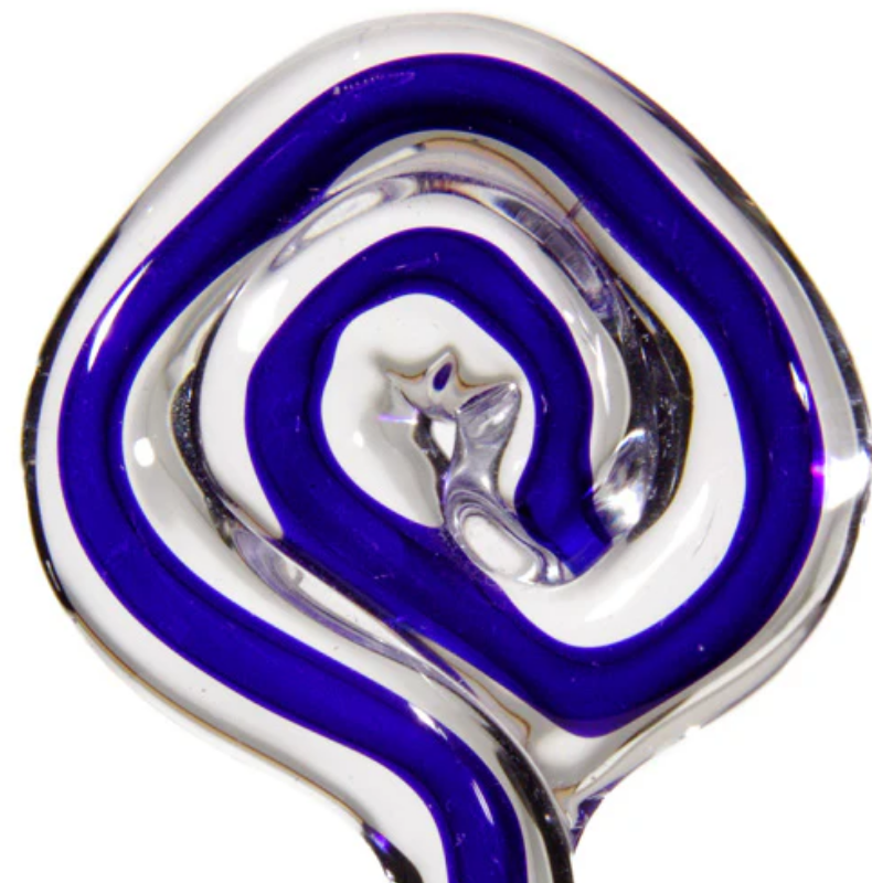 Blue w/white core Filigrana 5-6mm, Effetre Glass Rod
