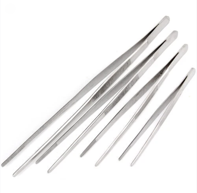 4 Piece Serrated Tweezer Set Set Stainless Steel